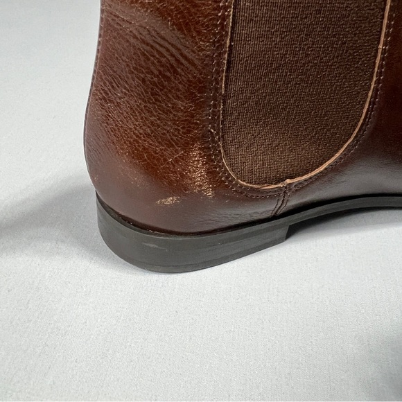 Zara Basic Leather Boots Women’s Brown Size 40 - Picture 5 of 11